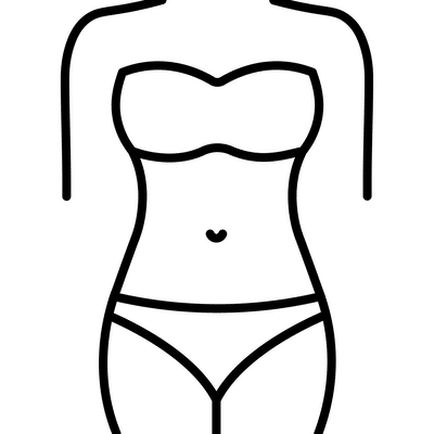 vector icon of a woman's body